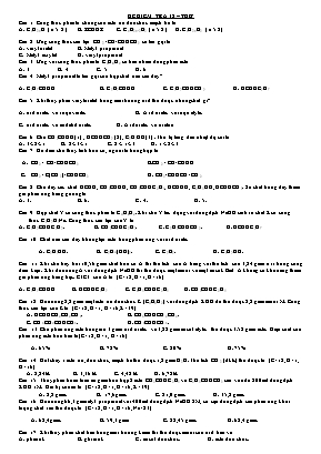 Đề thi thử môn Hóa học Lớp 12